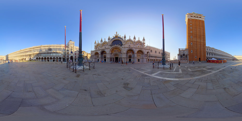 360° Video - Basilica Di San Marco Front Entrance In The Morning